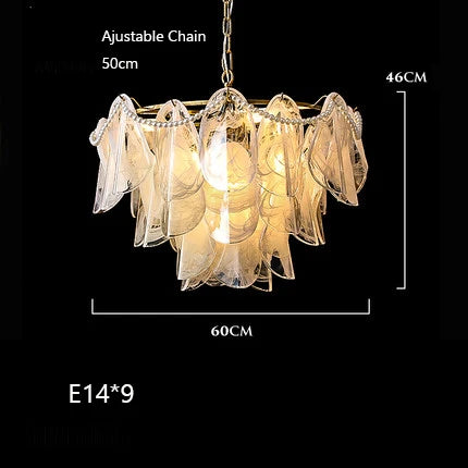 lustre suspendu en verre design nuage créatif moderne