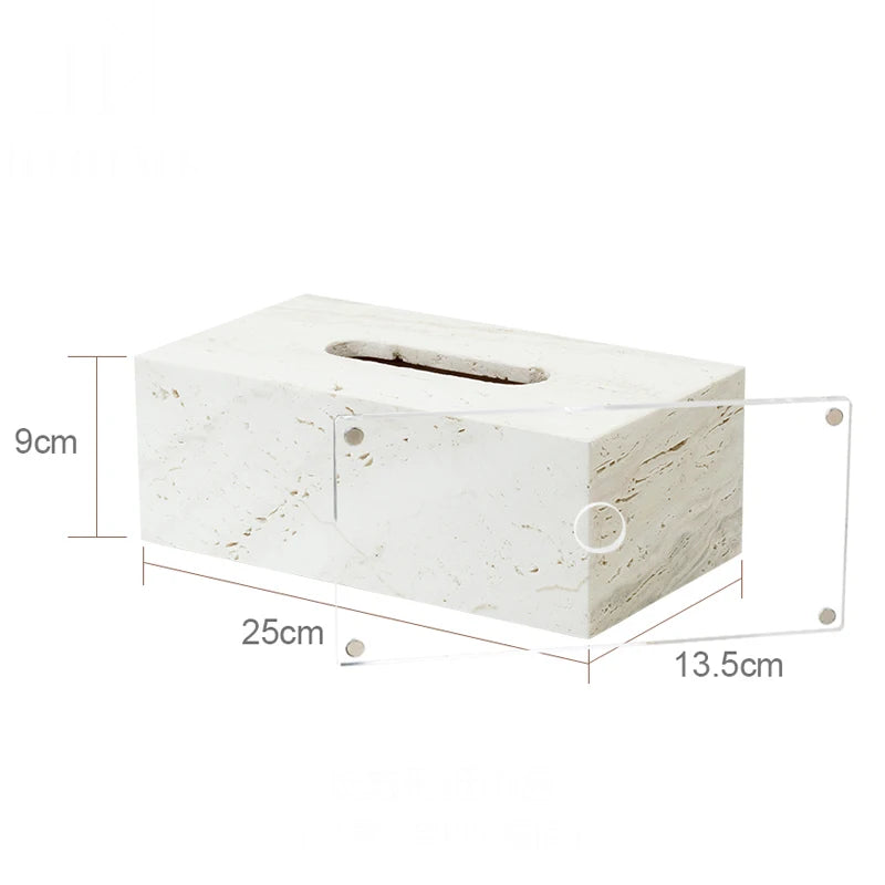 ensemble daccessoires en travertin beige pour salle de bain - vue 18 sur 20
