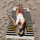 serviette de plage motif géométrique abstrait style bauhaus