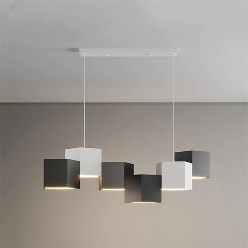 lustre moderne simple style nordique créatif prisme hexagonal éclairage intérieur