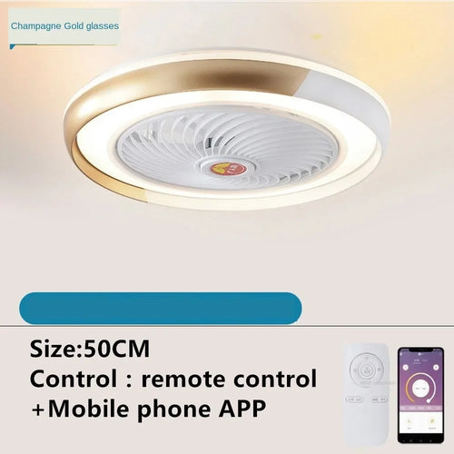 ventilateur de plafond intelligent bluetooth avec lumière télécommande - vue 12 sur 16