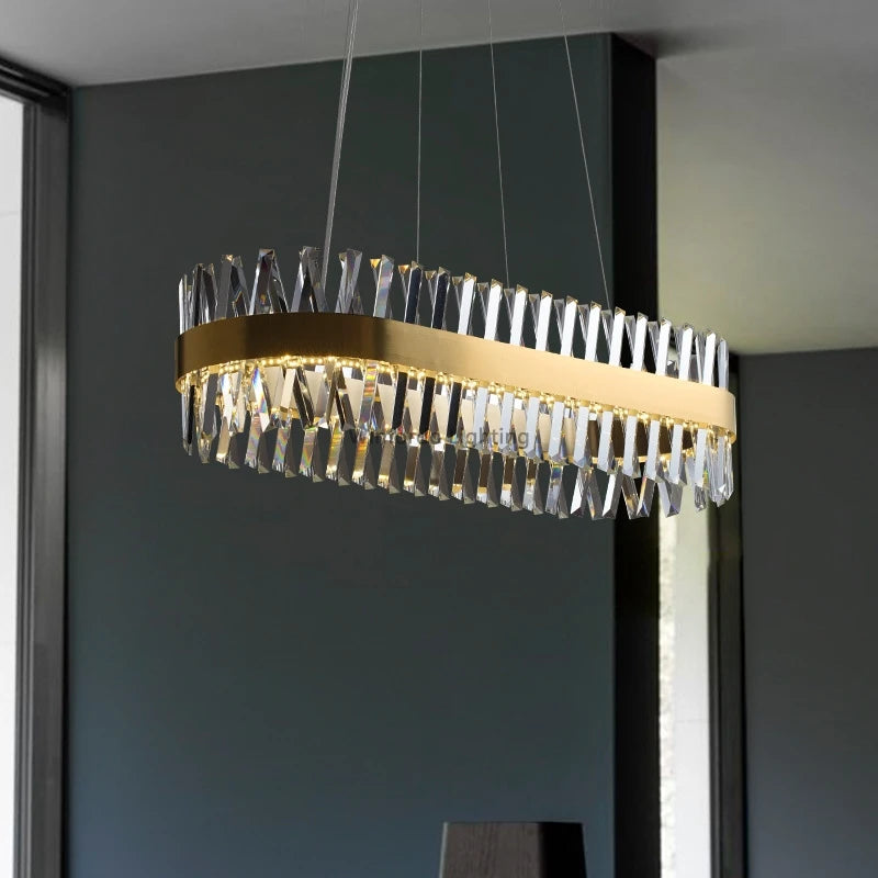 lustre de luxe en cristal winfordo wf-xd009 éclairage d'intérieur - vue 4 sur 10