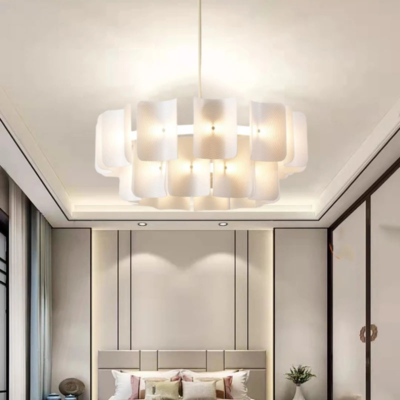 lustre led moderne style 	 acrylique gradation variable - vue 2 sur 9