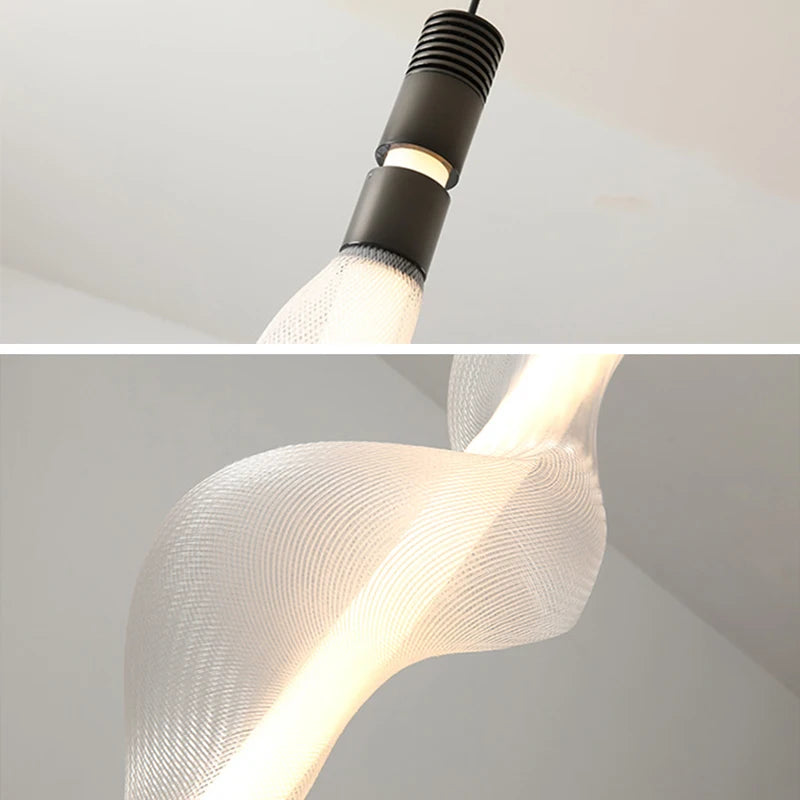 lustre led art déco avec cordon réglable luminaires suspendus - vue 6 sur 22