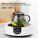 Theiere verre borosilicate avec infuseur couvercle resistante