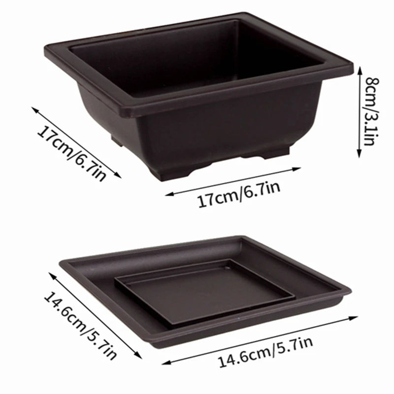 pots de fleurs rectangulaires imitation argile pour jardin extérieur - vue 19 sur 30