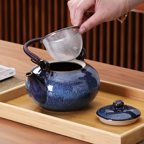 Service à thé japonais théière porcelaine avec filtre