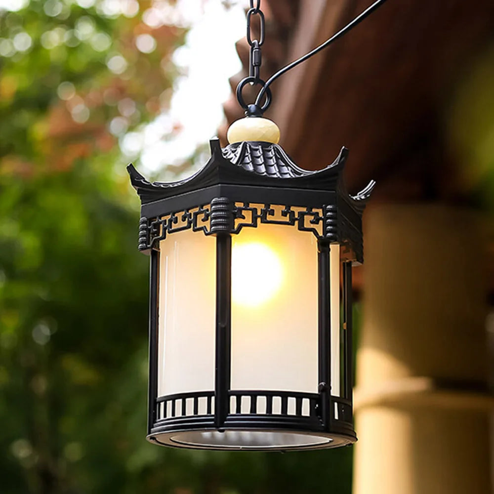 plafonnier vintage européen pour extérieur jardin et balcon - vue 10 sur 10