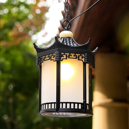 plafonnier vintage européen pour extérieur jardin et balcon - vue 11 sur 10