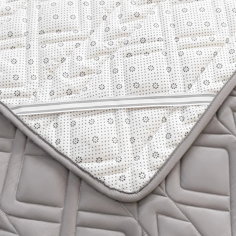 literie matelassée en coton de soja pour lit doux - vue 5 sur 10