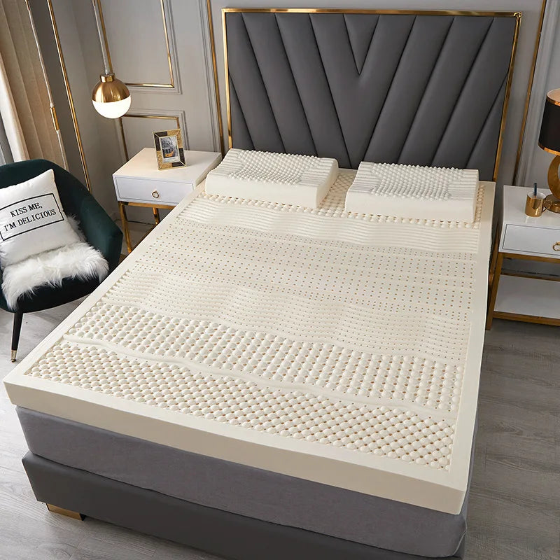 matelas latex naturel avec housse en caoutchouc pur épais