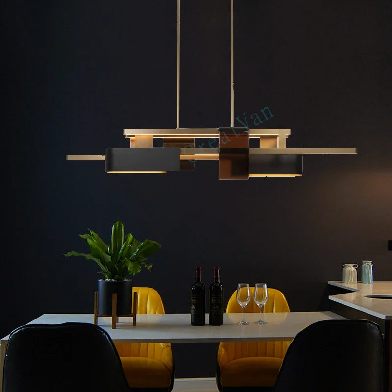 lustre nordique post-moderne 	 en acier inoxydable led personnalisé - vue 2 sur 6