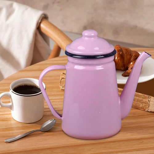 cafetière émaillée vintage 1 1l poignée solide