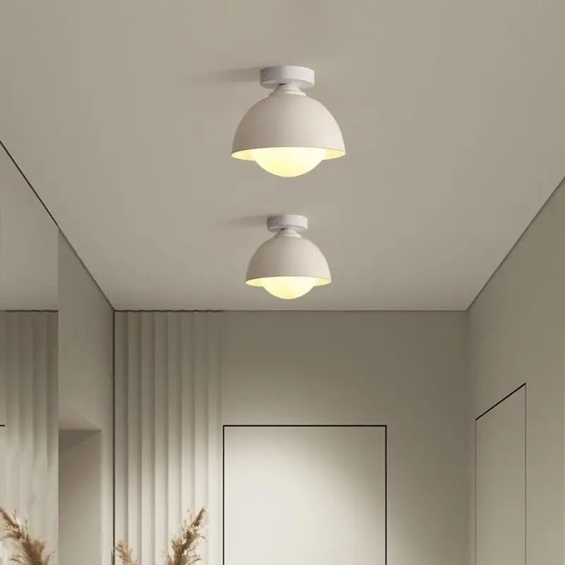 Plafonnier led nordique rond pour allée et balcon - vue 5 sur 10