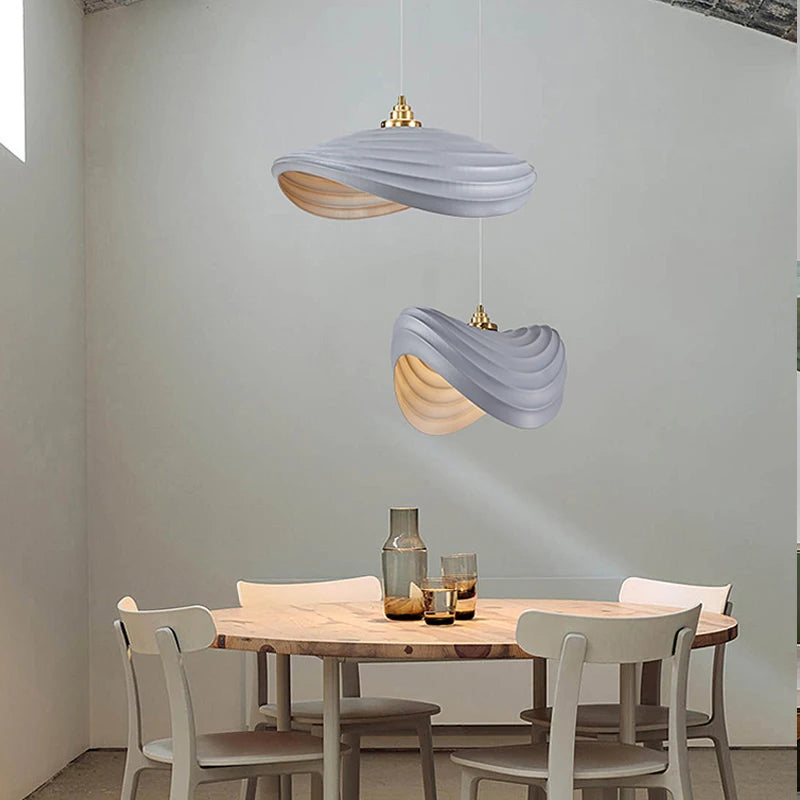 lustre style wabi sabi nordique led pour décoration maison - vue 5 sur 22