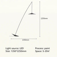 Nordic ins style designer tumbler LED floor lamp Living reading Room Showroom fisherman Indoor Lighting Corner Standing Light