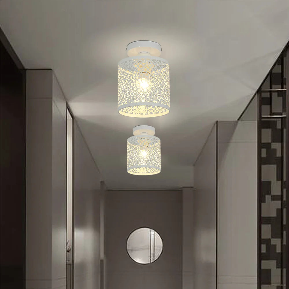 lustre suspendu en métal style rétro edison moderne - vue 3 sur 7