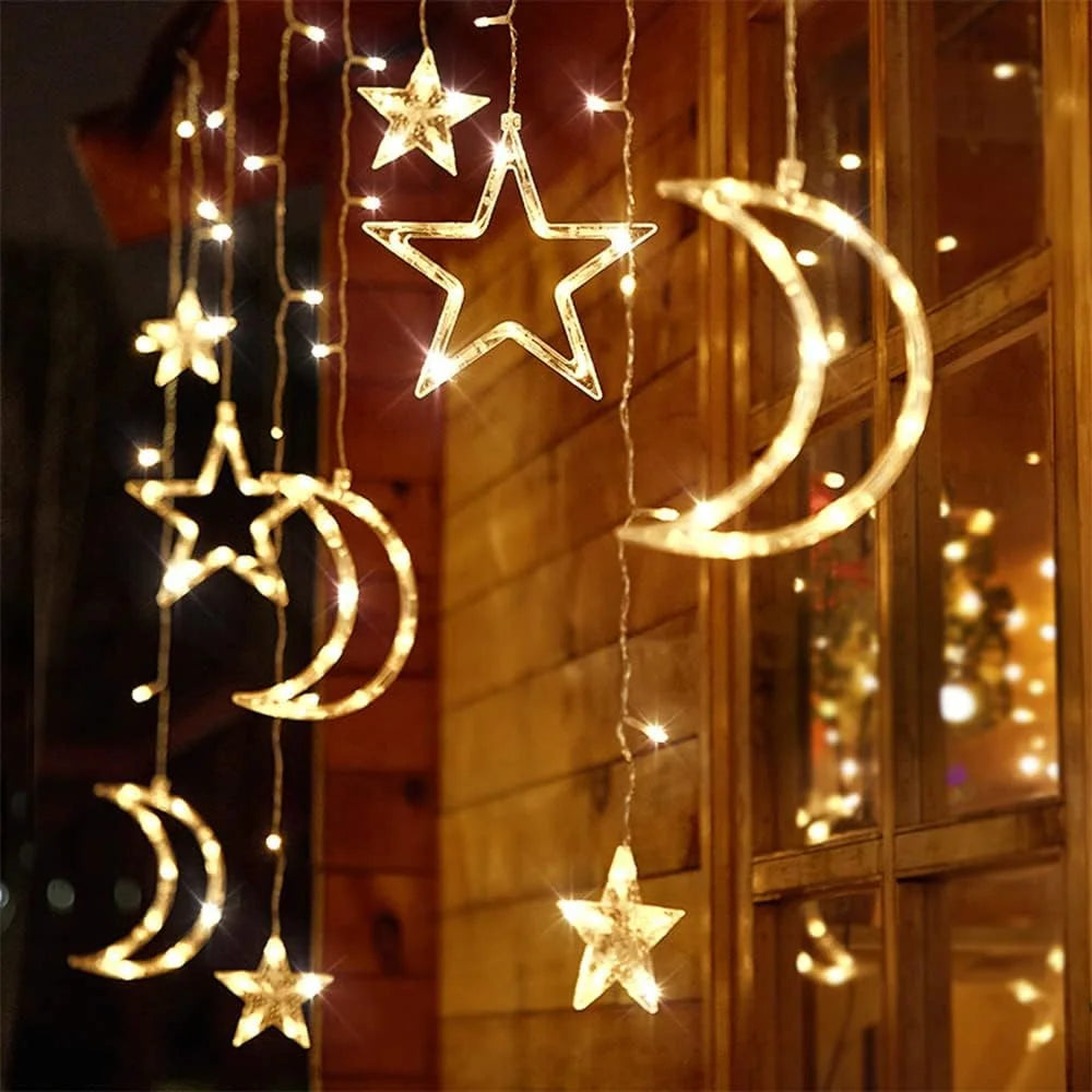 guirlande lumineuse rideau 138 led décorative pour Noël et fêtes - vue 5 sur 7