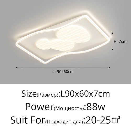 plafonnier moderne rectangulaire pour éclairage intérieur et extérieur - vue 11 sur 10