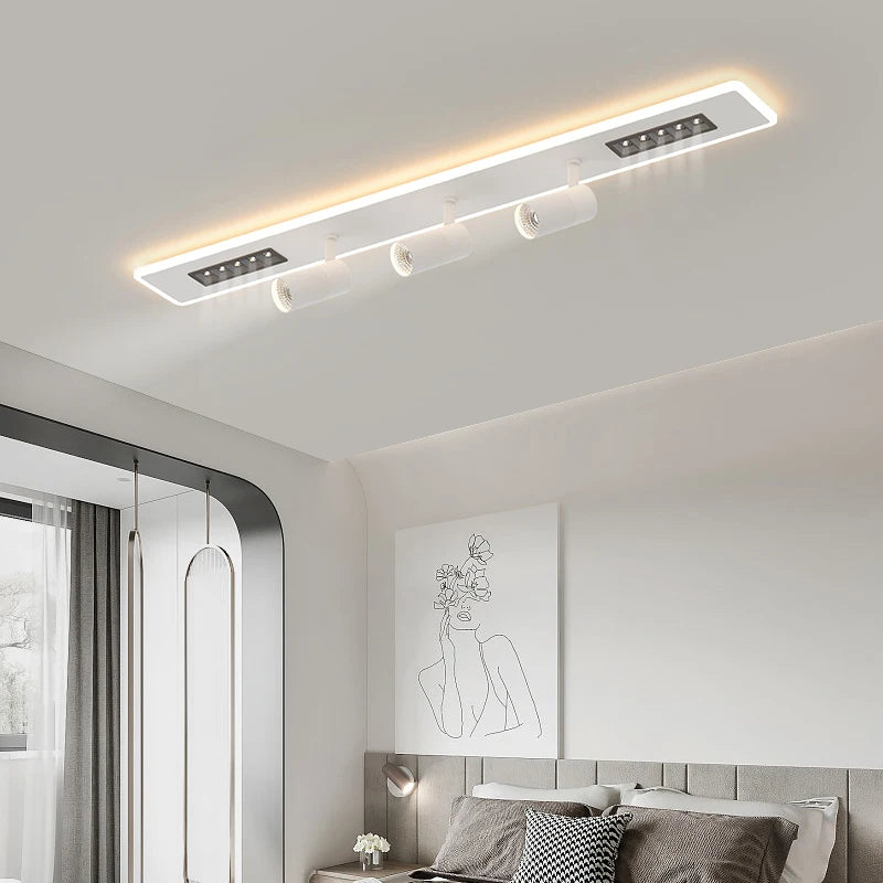 plafonnier led simple spot longue bande trois couleurs - vue 4 sur 10