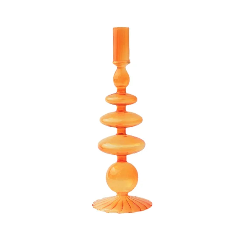 bougeoir conique en verre pour décoration intérieure festive - vue 14 sur 17