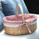 panier en osier ovale pour pique-nique mariage ou cadeau