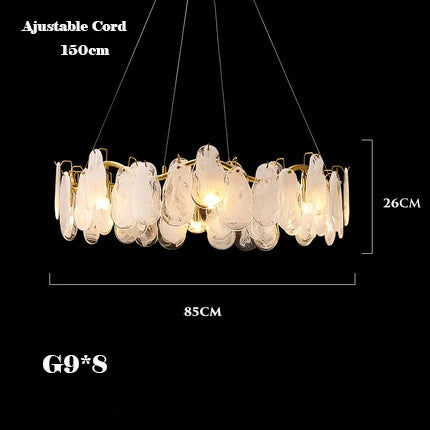 lustre suspendu en verre design nuage créatif moderne