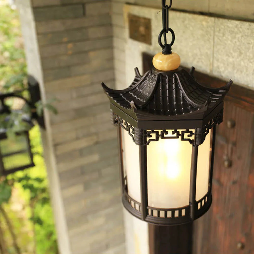 plafonnier d'extérieur vintage pour jardin balcon et terrasse - vue 7 sur 10
