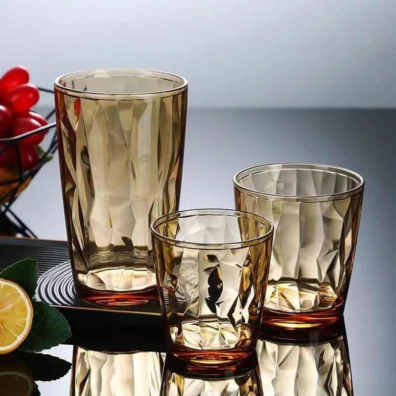 Verres incassables acrylique style texture reutilisables fete maison - vue 5 sur 22