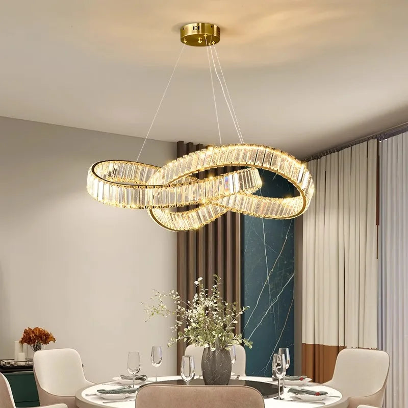 Modern home decoration crystal chandelier, living room Pendant lamp,Dining room Pendant lights, interior lighting - vue 5 sur 9