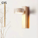 Applique murale bois noyer LED/interrupteur rotatif