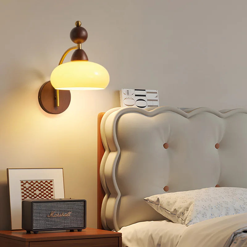 applique murale en bois et verre pour intérieur moderne - vue 3 sur 8