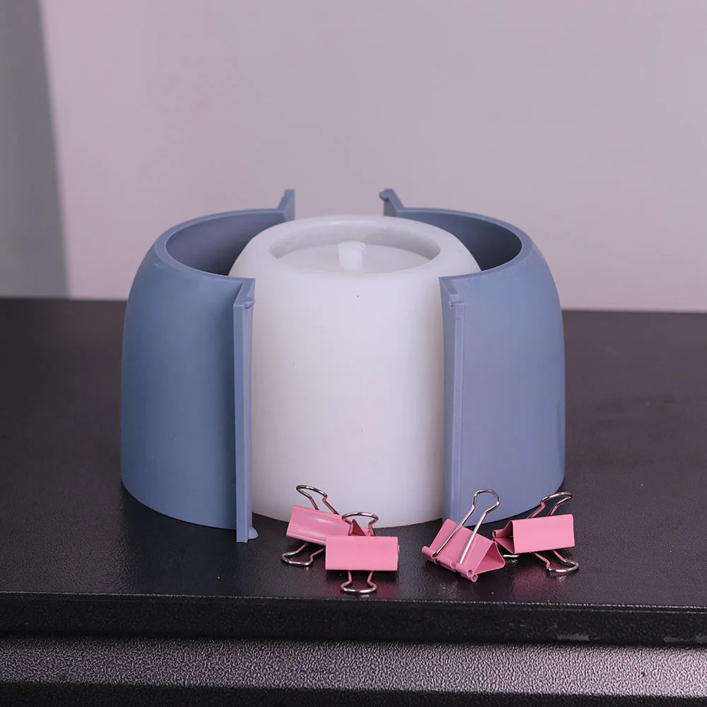 moule silicone pot fleurs béton motif vintage grand format - vue 4 sur 15