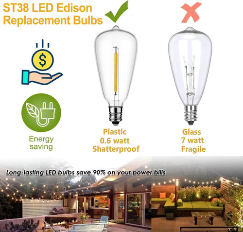 guirlande lumineuse led étanche pour décoration extérieure jardin et mariage