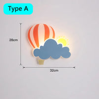 applique nuage airballons chaud enfants chevet déco écolematernelle