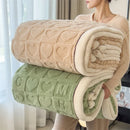 plaid polaire épais motif coeur hiver canapé lit