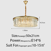 Lustre en cristal LED moderne américain salon salle à manger Villa suspension chambre plafond suspension lampe décor à la maison Lustre