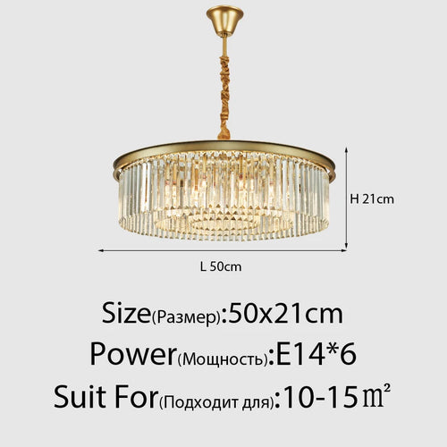 Lustre en cristal LED moderne américain salon salle à manger Villa suspension chambre plafond suspension lampe décor à la maison Lustre
