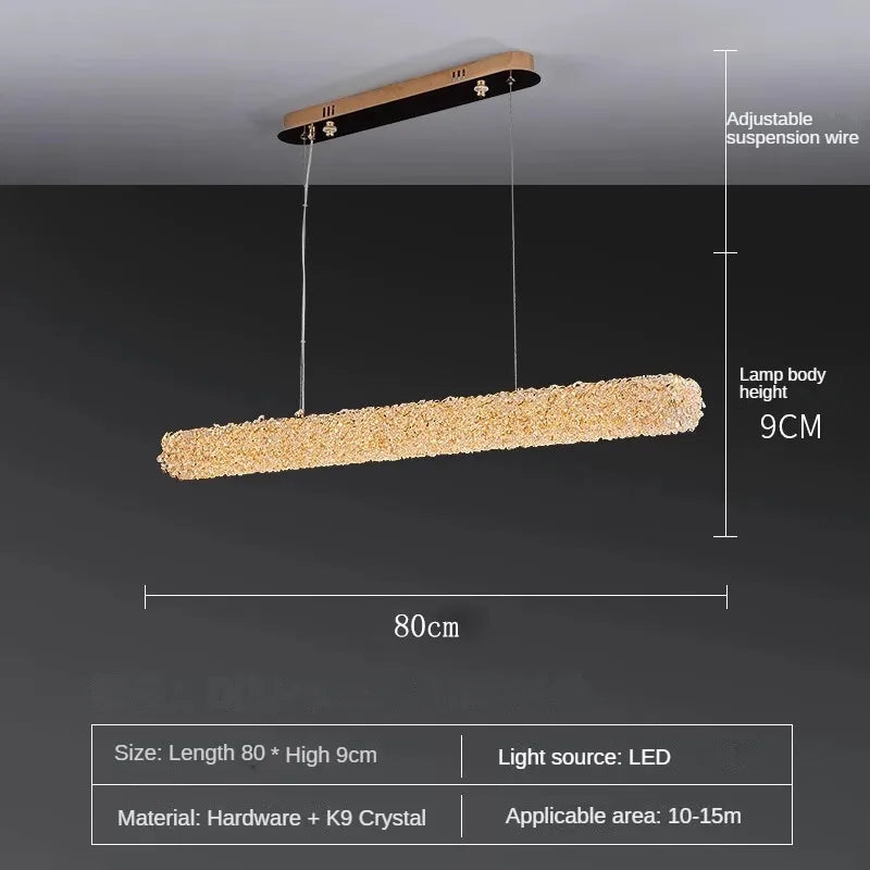 lustre en cristal k9 design élégant pour éclairage moderne - vue 8 sur 13