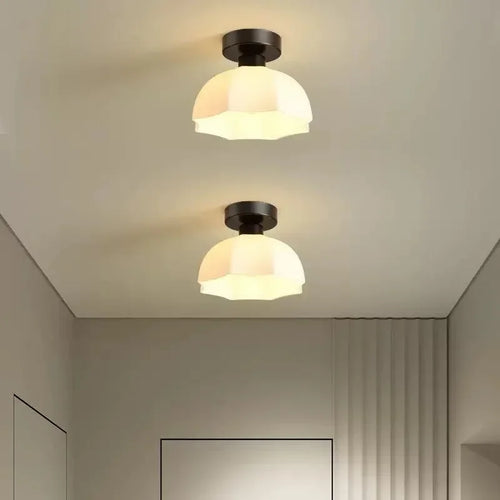 Plafonnier moderne à leds pour balcon et porche en verre