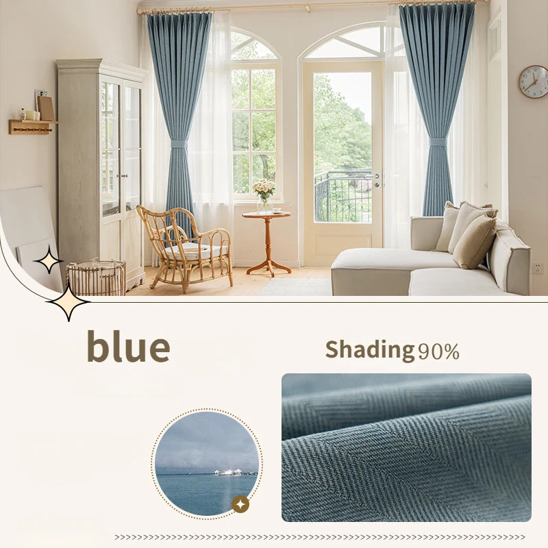 Rideau occultant uni style moderne pour salon chambre - vue 16 sur 23