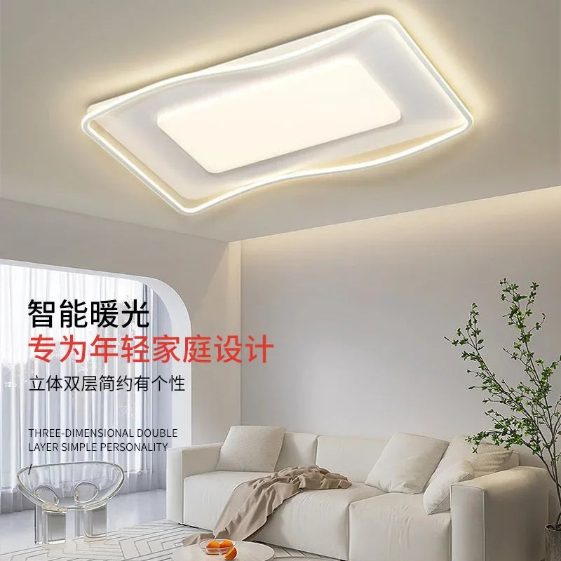 110V220V spectre complet crème vent Protection des yeux atmosphérique salon chambre principale Led plafonnier Packa - vue 4 sur 10