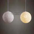 Suspension boule en rotin et chanvre nid sphérique