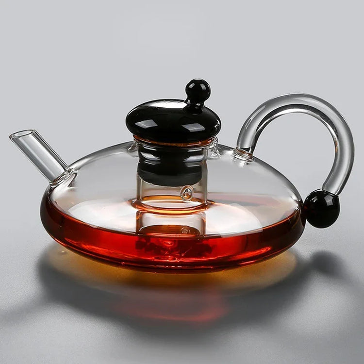 Théière en verre borosilicate résistante chaleur cuisine
