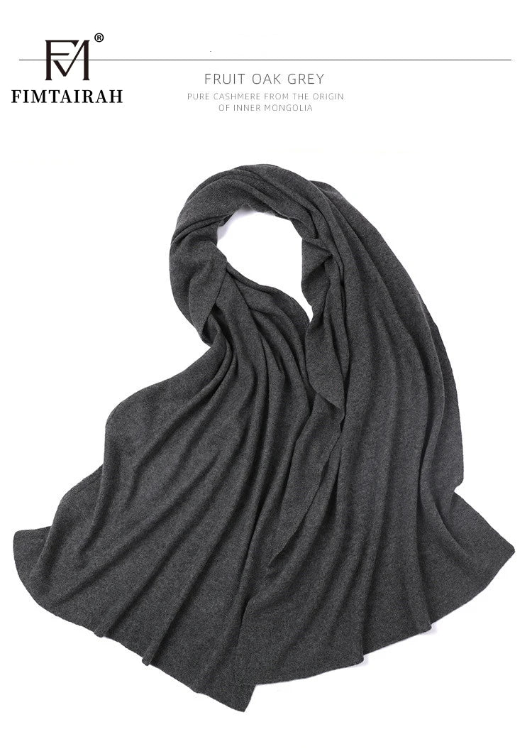 Echarpe cachemire tricotee elegante hiver avec franges - vue 7 sur 7