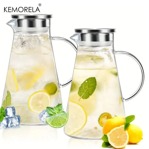 Lot 2 bouteilles isothermes verre borosilicate 2l