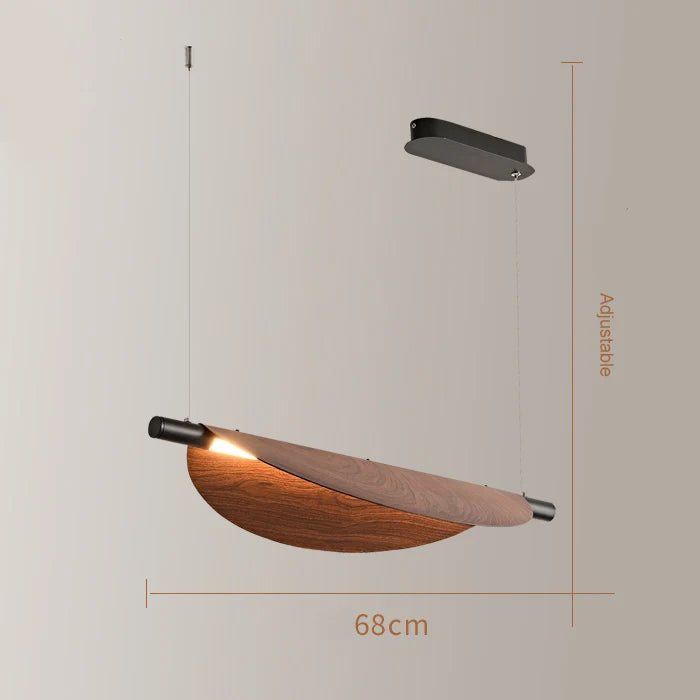 lustre japonais rétro design feuilles pour salle à manger - vue 11 sur 11