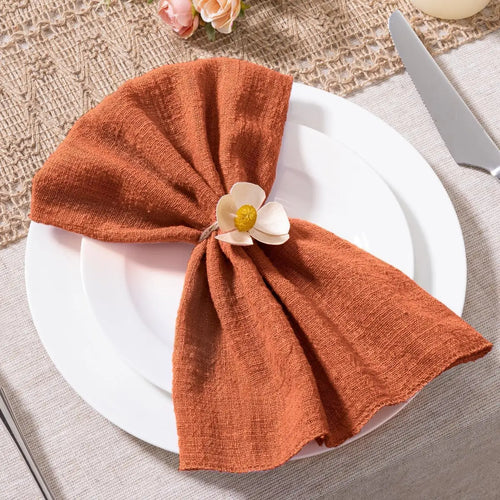 Serviette de table gaze coton style champetre lot