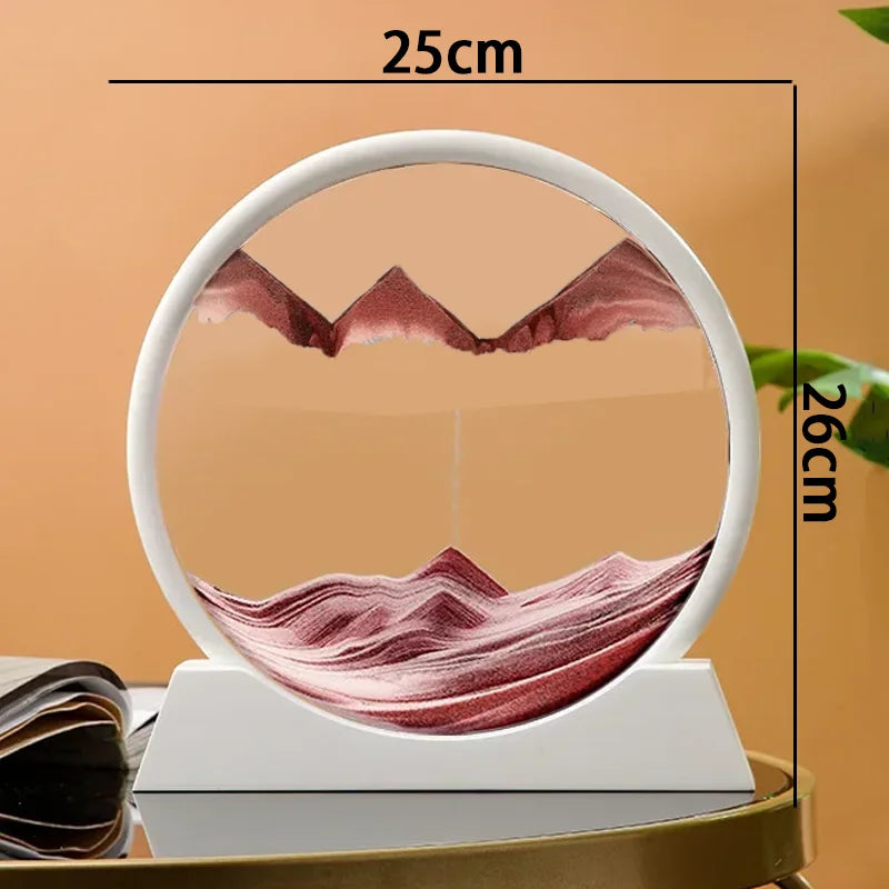 sablier en verre 3d paysage de sable en mouvement décoration artistique - vue 46 sur 54
