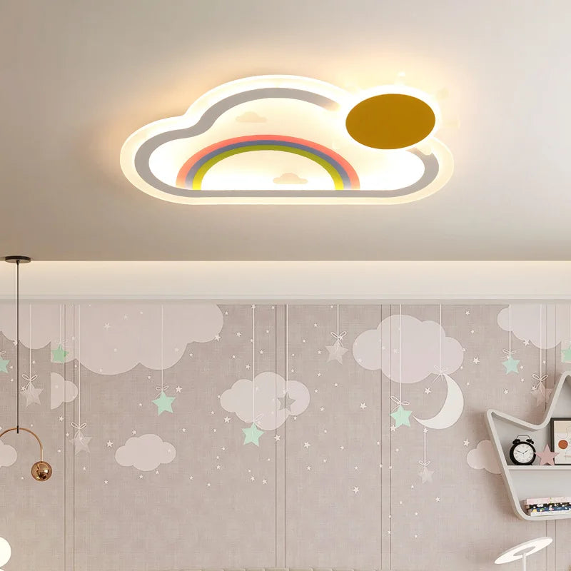 plafonnier nuage arc-en-ciel led pour chambre d'enfant - vue 5 sur 8